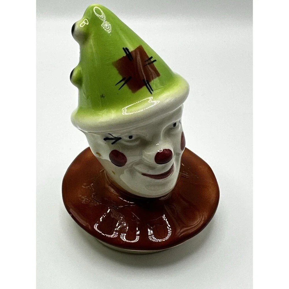 Tony Wood Studio Scarecrow Clown Teapot & Egg Cup Set England AS-IS Repair
